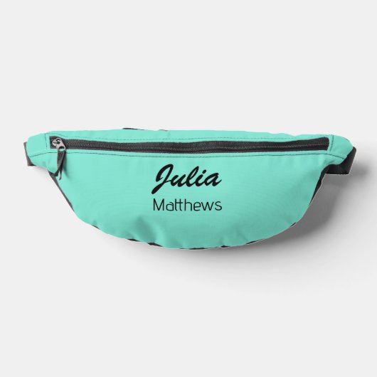 Gepersonaliseerde mintgroene minimalist heuptasje (Liggend)