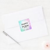 Gepersonaliseerde mishloach Manot Gift Happy Purim Vierkante Sticker (Envelop)