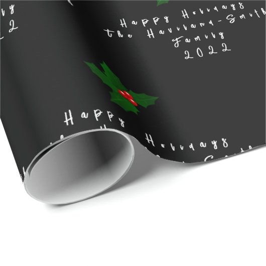 Gepersonaliseerde Mistletoe Gift Wrap HAMbyWG Cadeaupapier (Rol Hoek)
