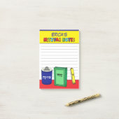 Gepersonaliseerde mitswa artikelen - Geel Post-it® Notes (Op bureau)