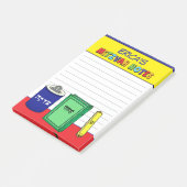 Gepersonaliseerde mitswa artikelen - Geel Post-it® Notes (Schuin)