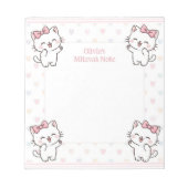 Gepersonaliseerde Mitswa Note Notitieblok Kitten K (Voorkant)