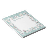 Gepersonaliseerde Mitswa Note Notitieblok Mint Pup (Schuin)