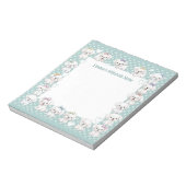 Gepersonaliseerde Mitswa Note Notitieblok Mint Pup (Linkerzijde)