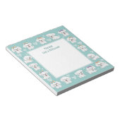 Gepersonaliseerde Mitswa Note Notitieblok Mint Pup (Schuin)