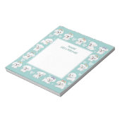 Gepersonaliseerde Mitswa Note Notitieblok Mint Pup (Linkerzijde)