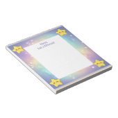 Gepersonaliseerde Mitswa Notes Rainbow Stars Notit Notitieblok (Schuin)