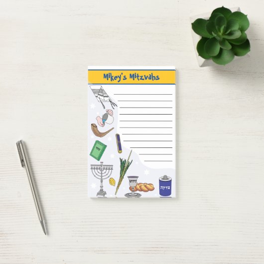 Gepersonaliseerde Mitswa-notities - Post-It -Style Post-it® Notes (Kantoor)