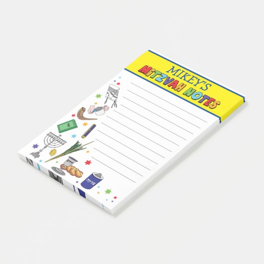 Gepersonaliseerde Mitswa-notities - Stijl 2 Post-it® Notes (Schuin)