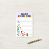 Gepersonaliseerde Mitswa-notities - Stijl 3 Post-it® Notes (Op bureau)