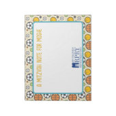 Gepersonaliseerde Mitzvah Note- Sport Notitieblok (Linkerzijde)