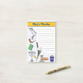 Gepersonaliseerde Mitzvah-notities - Post-It-stijl Post-it® Notes (Op bureau)