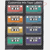 Gepersonaliseerde mixtape fleece deken
