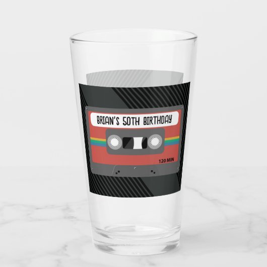 Gepersonaliseerde mixtape glas (Achterkant)