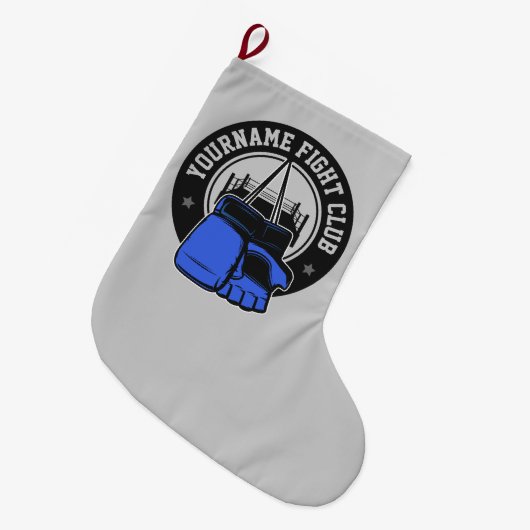 Gepersonaliseerde MMA Mixed Martial Arts Fight Clu Grote Kerstsok (Voorkant (Hangend))