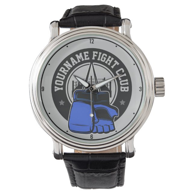Gepersonaliseerde MMA Mixed Martial Arts Fight Clu Horloge (Voorkant)