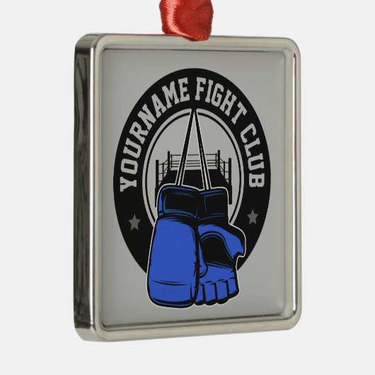 Gepersonaliseerde MMA Mixed Martial Arts Fight Clu Metalen Ornament (Rechts)