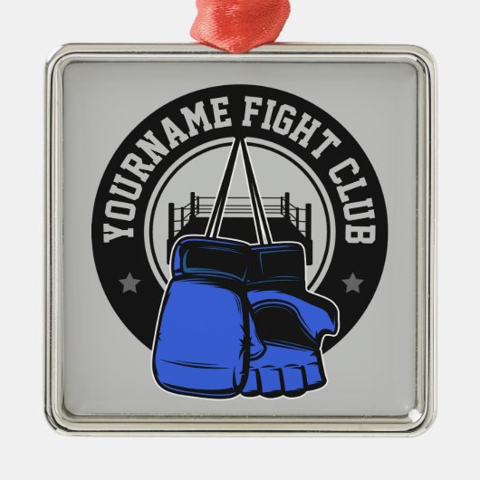 Gepersonaliseerde MMA Mixed Martial Arts Fight Clu Metalen Ornament (Voorkant)
