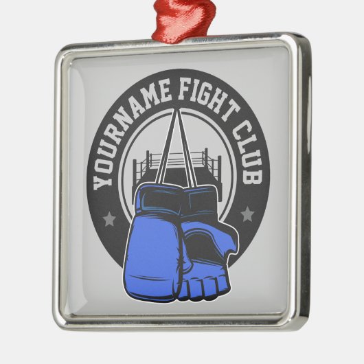 Gepersonaliseerde MMA Mixed Martial Arts Fight Clu Metalen Ornament (Links)