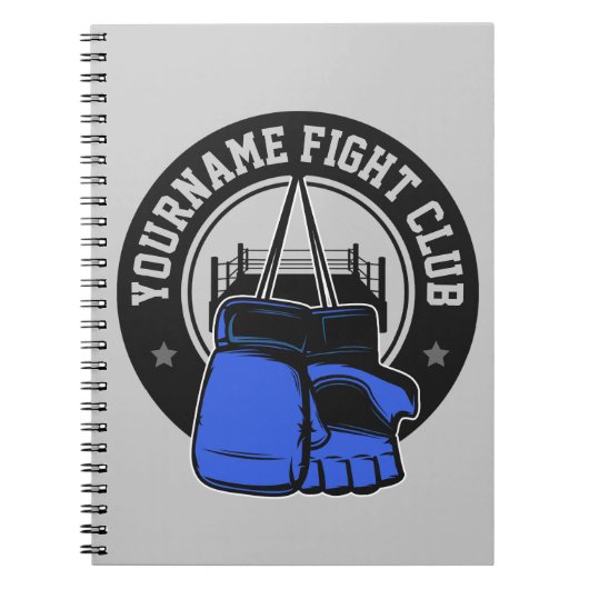 Gepersonaliseerde MMA Mixed Martial Arts Fight Clu Notitieboek (Voorkant)