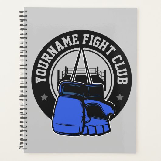 Gepersonaliseerde MMA Mixed Martial Arts Fight Clu Planner (Voorkant)