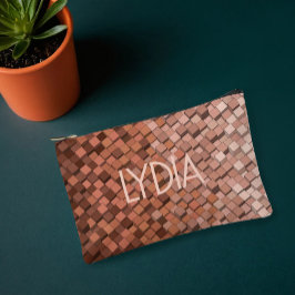 Gepersonaliseerde Mocha Mousse Accessoires Pouch Etui