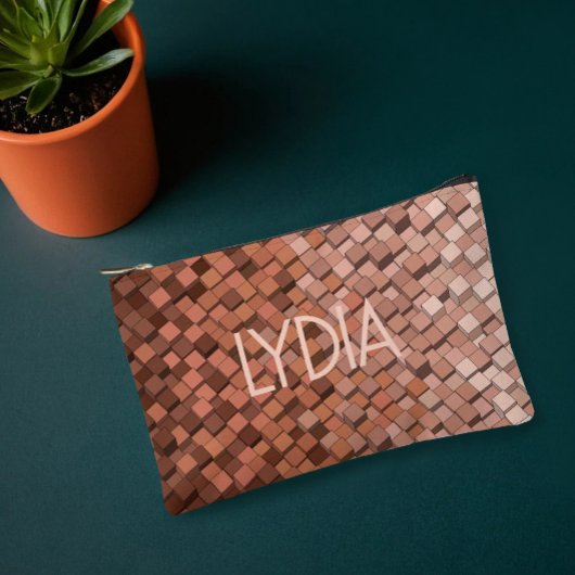 Gepersonaliseerde Mocha Mousse Accessoires Pouch Etui