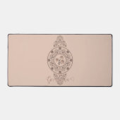 Gepersonaliseerde Mocha Rococo Lotus Siermandala Bureaumat (Voorkant)