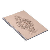 Gepersonaliseerde Mocha Rococo Lotus Siermandala Notitieboek (Rechterzijde)