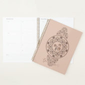 Gepersonaliseerde Mocha Rococo Lotus Siermandala Planner (Display)