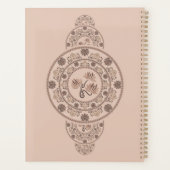 Gepersonaliseerde Mocha Rococo Lotus Siermandala Planner (Achterkant)
