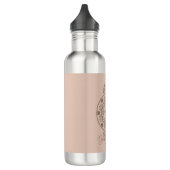 Gepersonaliseerde Mocha Rococo Lotus Siermandala Waterfles (Links)