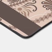 Gepersonaliseerde Mocha Rococo Revival Dot Mandala Bureaumat (Hoek)