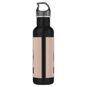 Gepersonaliseerde Mocha Rococo Revival Dot Mandala Waterfles (Achterkant)