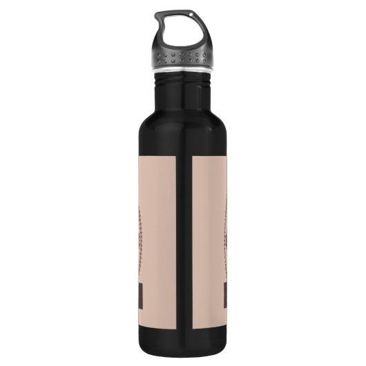 Gepersonaliseerde Mocha Rococo Revival Dot Mandala Waterfles (Achterkant)