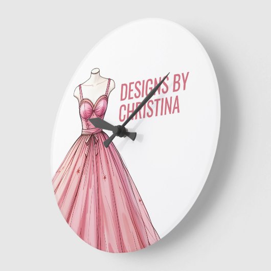 Gepersonaliseerde Mode Designer Stylist Afstuderen Grote Klok (Hoek)