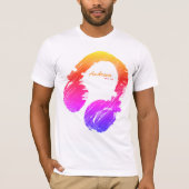 gepersonaliseerde mode DJ goede vibes T-shirt (Voorkant)