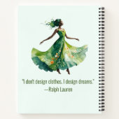 Gepersonaliseerde Mode schetsboek Notitieboek (Achterkant)