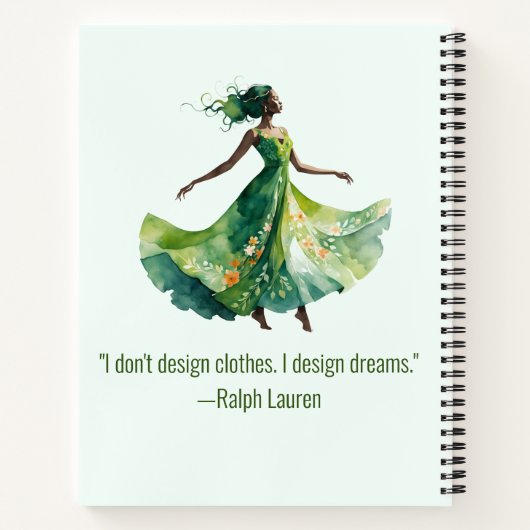 Gepersonaliseerde Mode schetsboek Notitieboek (Achterkant)