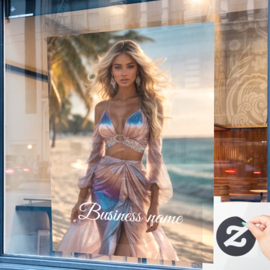 Gepersonaliseerde mode Window Cling Raamsticker (Cafe Raam)