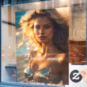 Gepersonaliseerde mode Window Cling Raamsticker (Cafe Raam)