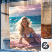 Gepersonaliseerde mode Window Cling Raamsticker (Cafe Raam)