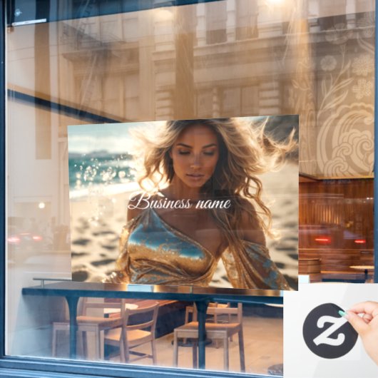 Gepersonaliseerde mode Window Cling Raamsticker (Cafe Raam)