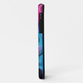 Gepersonaliseerde Modern Abstract-Blauw en Fuchsia Case-Mate iPhone Case (Achterkant/links)