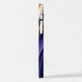 Gepersonaliseerde Modern Abstract-Blauw, Paarse en iPhone Hoesje (Linkerkant)