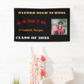 Gepersonaliseerde Modern afstuderen felicitaties p Spandoek (Insitu)