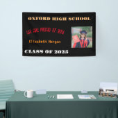 Gepersonaliseerde Modern afstuderen felicitaties p Spandoek (Beurs)