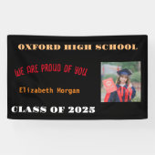 Gepersonaliseerde Modern afstuderen felicitaties p Spandoek (Horizontaal)