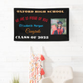 Gepersonaliseerde Modern afstuderen felicitaties p Spandoek (Insitu)