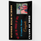 Gepersonaliseerde Modern afstuderen felicitaties p Spandoek (Verticaal)
